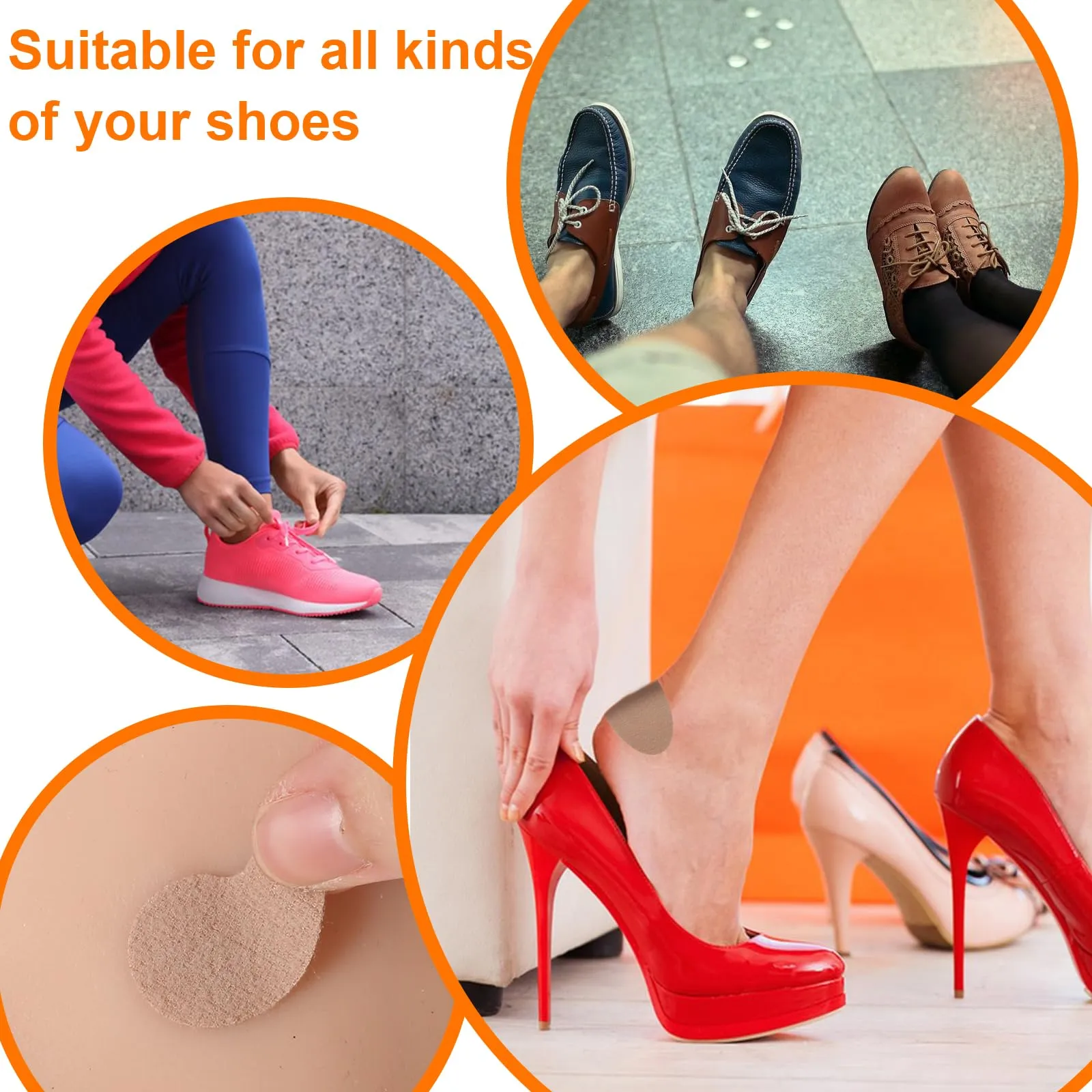 12 Sheets 11 Shape Moleskin Blister Plaster Heel Moleskine Pads Multi-Shaped Moleskine Patches for Heel Shoe Insoles Mole Skin Patch for Feet