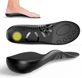 220  lbs Heavy Duty Support Insoles - Welnove Plantar Fasciitis Insoles with High Arch Support Orthotic Inserts for Flat Feet Standing All Day Work Boot Insoles for Men 14-16.5