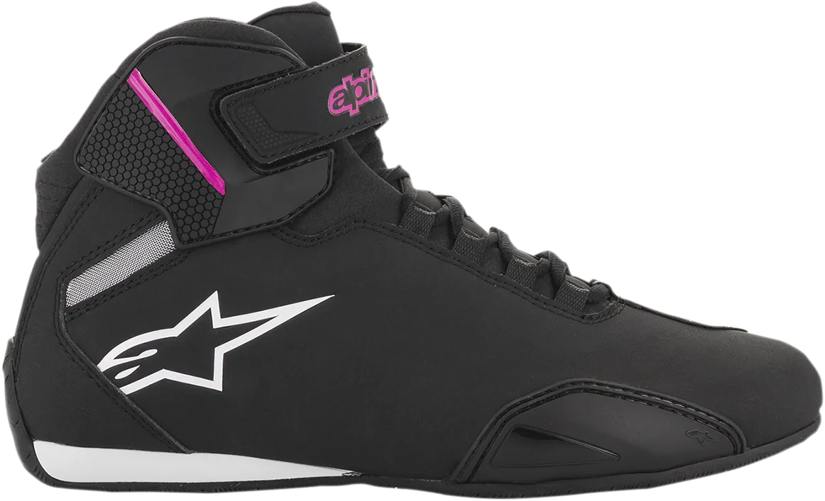ALPINESTARS Women's Sektor Shoes - Black/Pink - US 9 251571910399