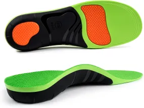 Arch Support Shoe Inserts for Women Men,Pain Relief Shoe Insoles-Standing All Day Best Insoles Heavy Duty Insoles Relieve Flat Feet,High Arch, Absorb Shock Plantar Fasciitis Insoles 220 lbs/Green M