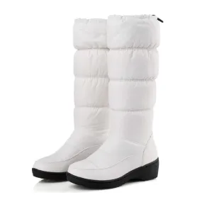 Cuzcare Women Mid-calf Orthopedic Snow Boots Windproofing Slip-on Winter Shoes