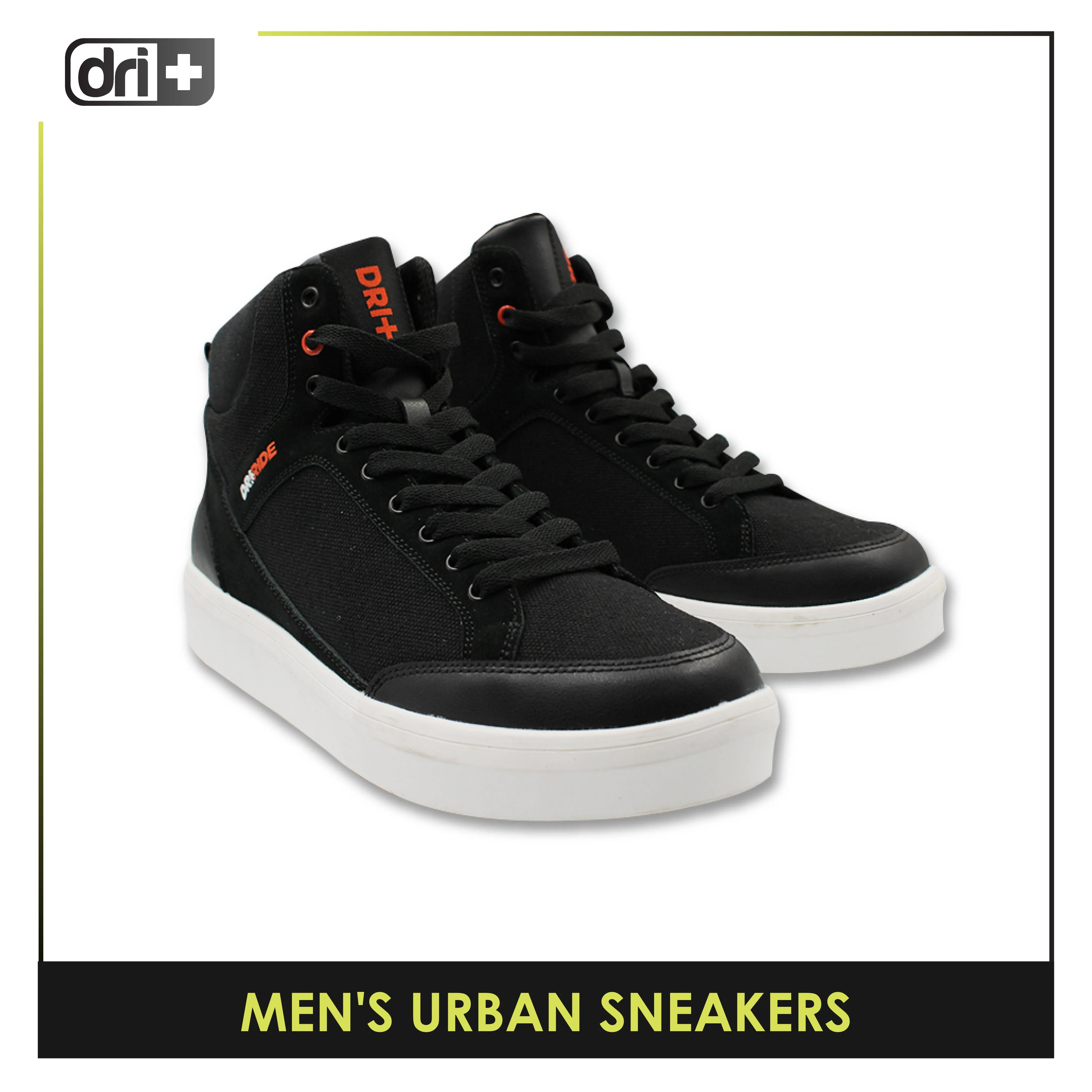 Dri Plus Men's DRI RIDE Urban Suede Leather Mid Cut Sneaker Shoes HDMH2401