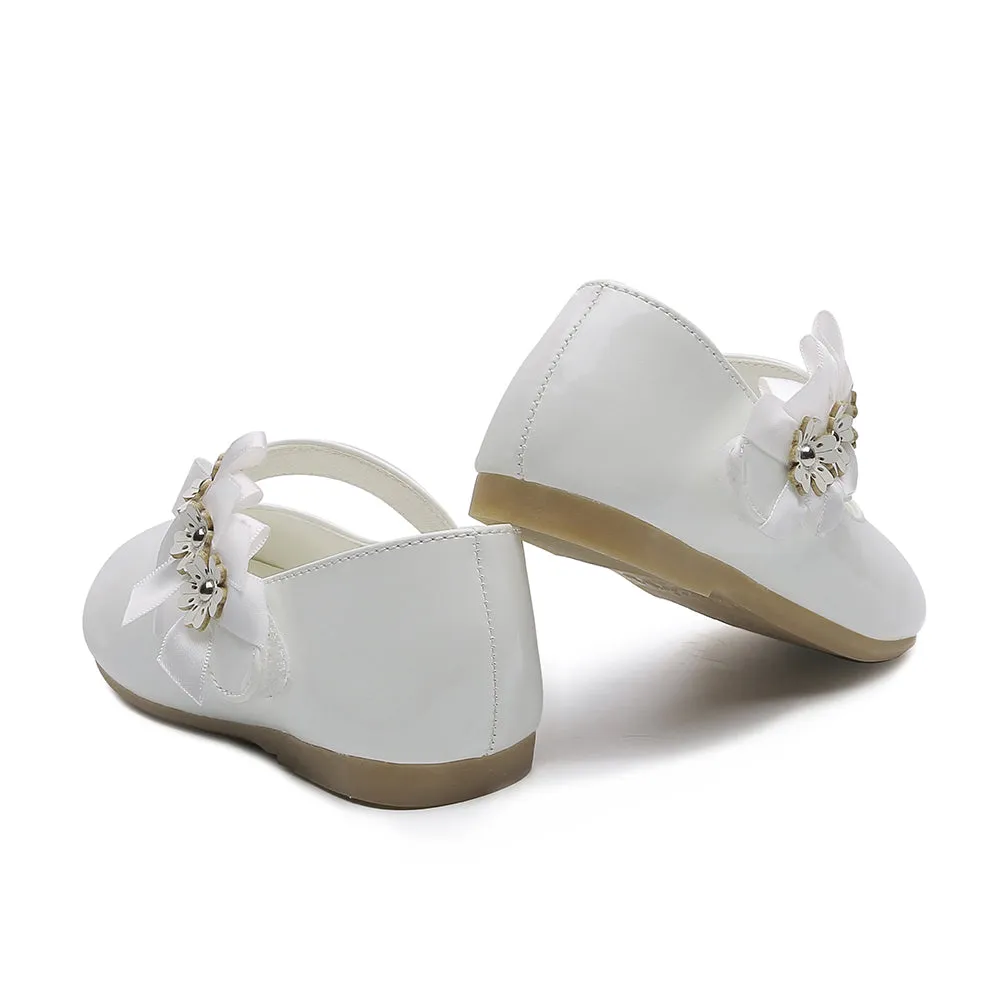 Flower Ballet Flat for Girls Casual Dress Shoes (Toddler/Little Kid)