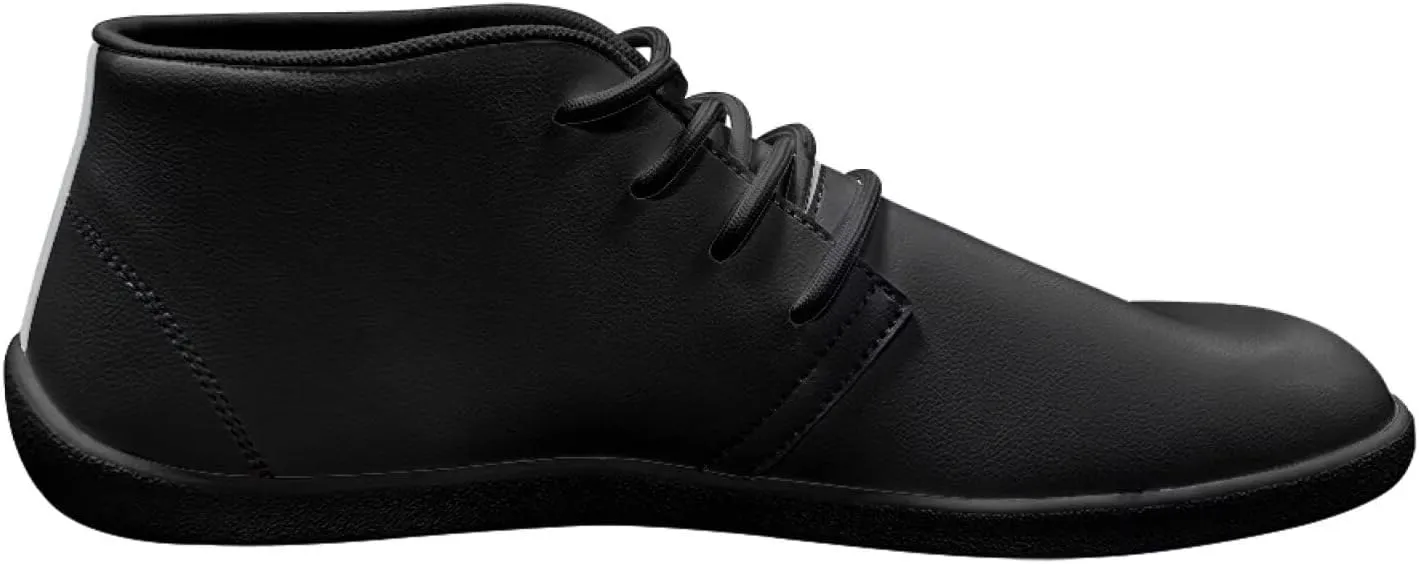 Forchrinse Blood Skull Mens Boots Fashion Sneakers Leather Mid Top Ankle Boots Lace up Walking Driving Shoes with Eva Sole