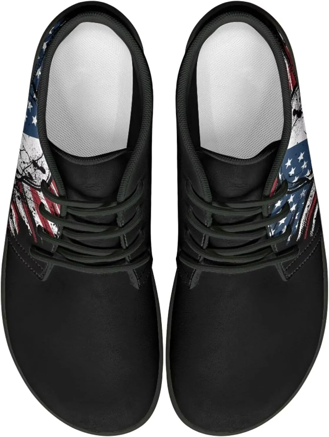 Forchrinse Blood Skull Mens Boots Fashion Sneakers Leather Mid Top Ankle Boots Lace up Walking Driving Shoes with Eva Sole