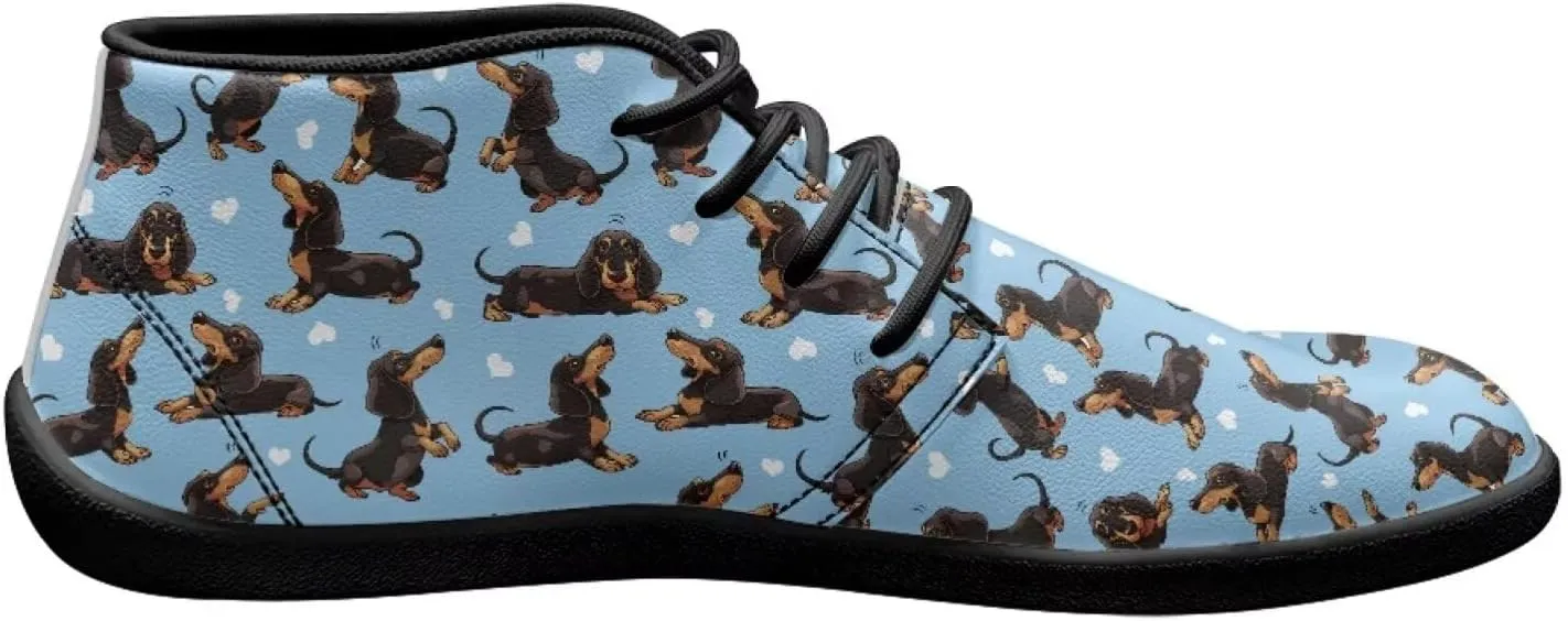 Forchrinse Blood Skull Print Mens Causal Flat Leather Shoes Slip on Mid Top Walking Shoes Dark Gothic Sneakers for Men Fashion Chukka Boots
