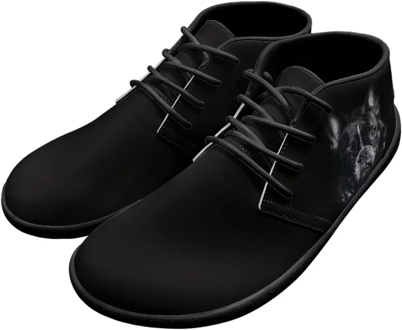 Forchrinse Hawaiian Palm Orange Sky Print Chukka Boots for Men Leather Loafer Walking Shoes Lightweight Wide Toe Dress Office Work Shoes US 6-14