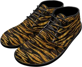 Forchrinse Hawaiian Palm Orange Sky Print Chukka Boots for Men Leather Loafer Walking Shoes Lightweight Wide Toe Dress Office Work Shoes US 6-14