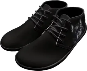 Forchrinse Hawaiian Palm Orange Sky Print Chukka Boots for Men Leather Loafer Walking Shoes Lightweight Wide Toe Dress Office Work Shoes US 6-14
