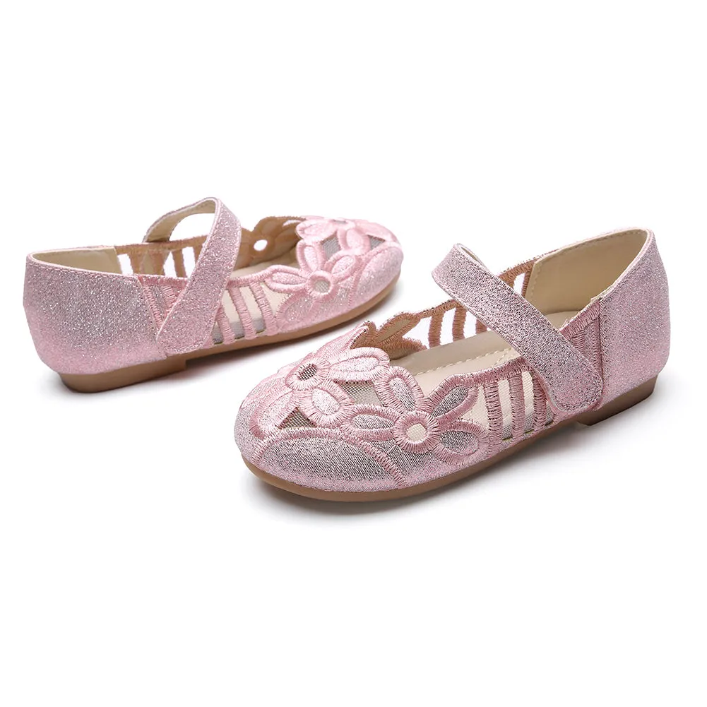 Girls Ballerina Flat for Party Wedding Dress Kids Slip on Mary Jane