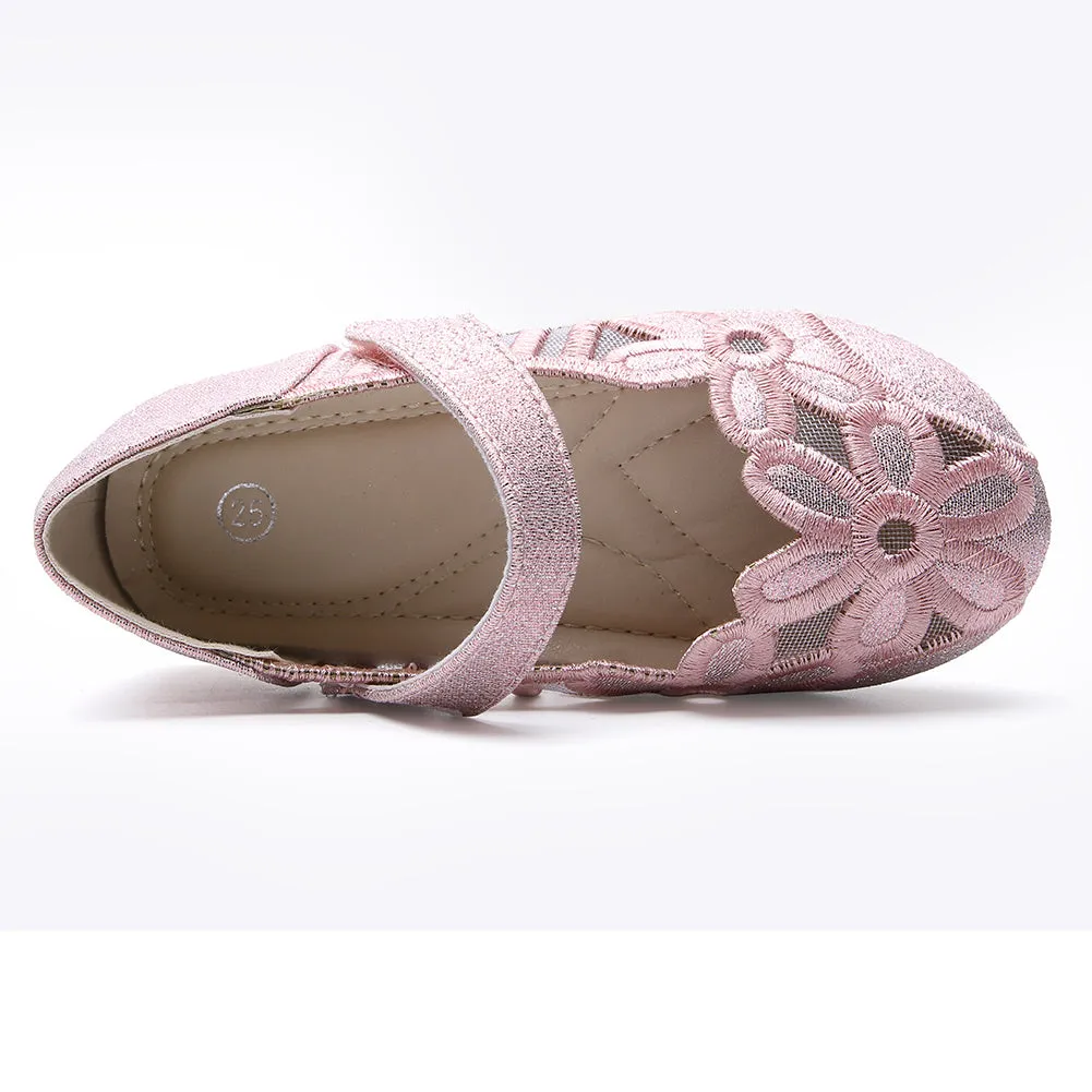 Girls Ballerina Flat for Party Wedding Dress Kids Slip on Mary Jane