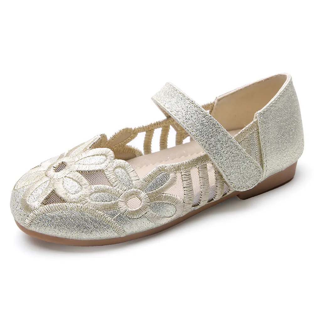 Girls Ballerina Flat for Party Wedding Dress Kids Slip on Mary Jane