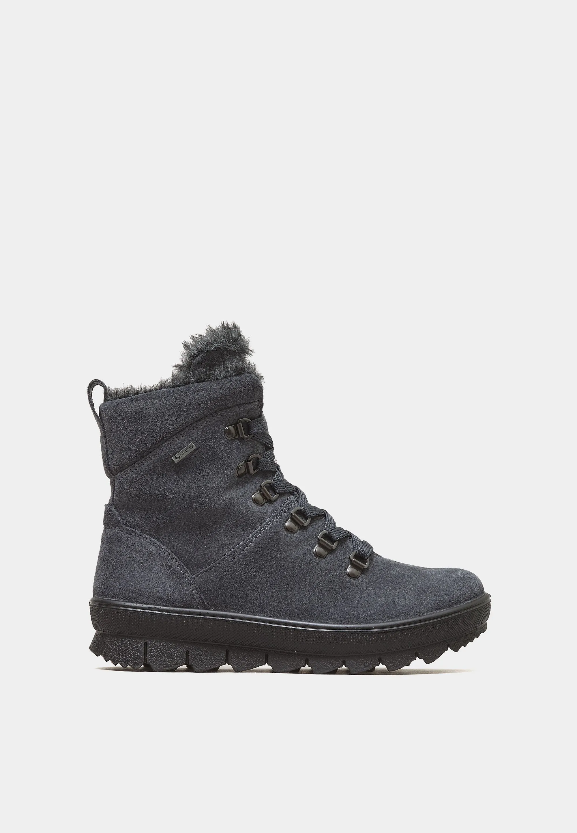 Hiking Style Gore Tex Boots Grey Suede