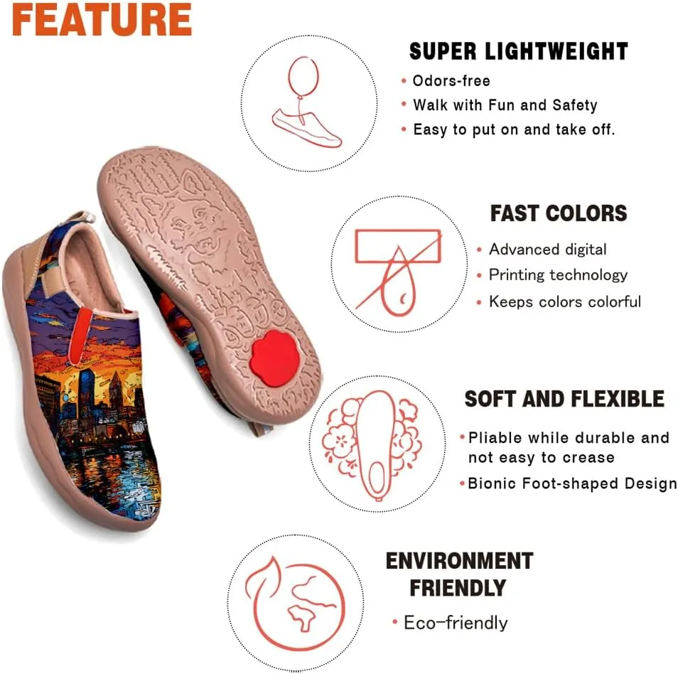 Kid's Slip On Loafers Boys Girls Art Painted Walking Shoes Lightweight Cozy Casual Travel Sneakers