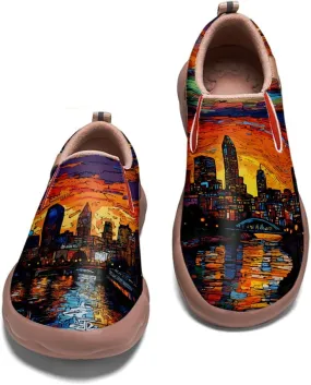 Kid's Slip On Loafers Boys Girls Art Painted Walking Shoes Lightweight Cozy Casual Travel Sneakers