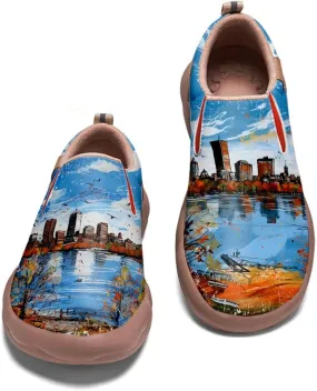Kid's Slip On Loafers Boys Girls Art Painted Walking Shoes Lightweight Cozy Casual Travel Sneakers
