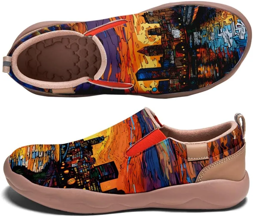 Kid's Slip On Loafers Boys Girls Art Painted Walking Shoes Lightweight Cozy Casual Travel Sneakers