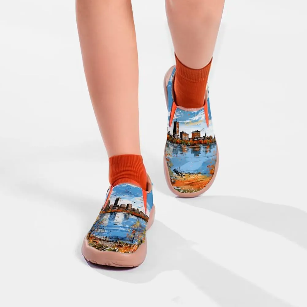 Kid's Slip On Loafers Boys Girls Art Painted Walking Shoes Lightweight Cozy Casual Travel Sneakers