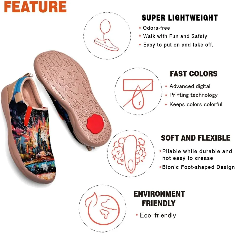 Kid's Walking Travel Shoes Art Painted Slip On Loafers Boys Girls Lightweight Comfort Casual Sneakers
