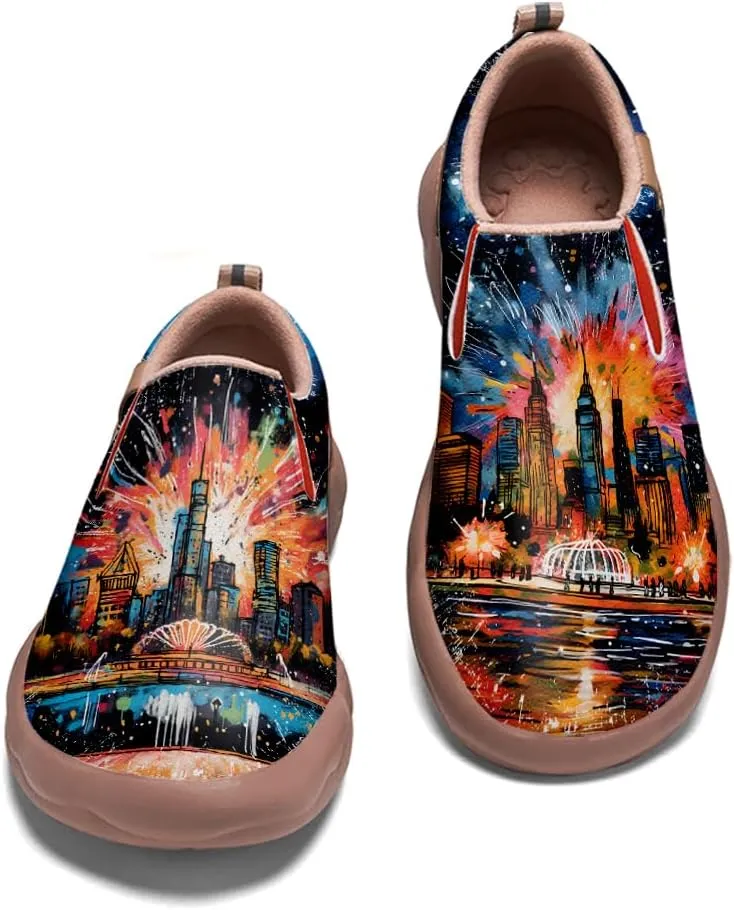 Kid's Walking Travel Shoes Art Painted Slip On Loafers Boys Girls Lightweight Comfort Casual Sneakers