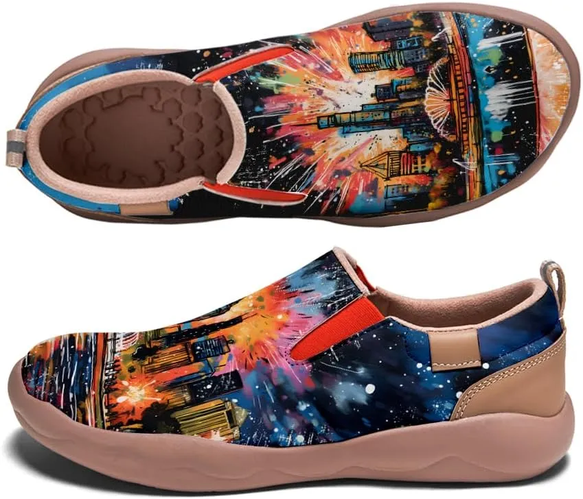 Kid's Walking Travel Shoes Art Painted Slip On Loafers Boys Girls Lightweight Comfort Casual Sneakers