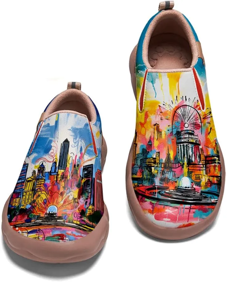 Kid's Walking Travel Shoes Art Painted Slip On Loafers Boys Girls Lightweight Comfort Casual Sneakers