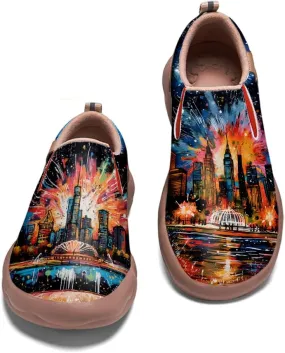Kid's Walking Travel Shoes Art Painted Slip On Loafers Boys Girls Lightweight Comfort Casual Sneakers