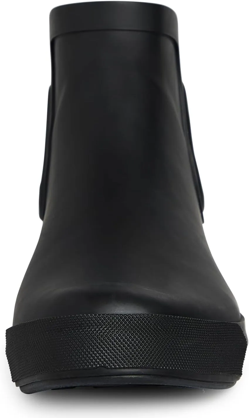 Laura Ashley Women's Rain Boots, Mid Cut Rubber Rain Boots for Women - Waterproof Flat Heeled Ankle Boots for Ladies