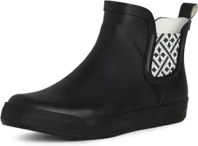 Laura Ashley Women's Rain Boots, Mid Cut Rubber Rain Boots for Women - Waterproof Flat Heeled Ankle Boots for Ladies