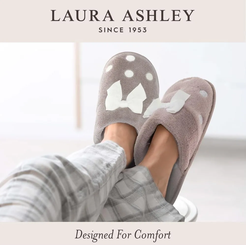 Laura Ashley Women's Rain Footwear, Stripe Mid Calf Waterproof Rubber Garden/Rainboots, Low Heel Slip Resistant Boots for Women