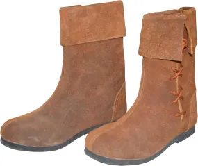 Medieval Viking Combat Boots, Men's, LARP Cosplay, SCA, Lace-Up Ankle Boots (Dark Brown, US Footwear Size System, Adult, Men, Numeric, Medium, 12)