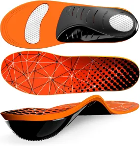 Plantar Fasciitis Arch Support Insoles - Welnove Heavy Duty High Arch Inserts Standing All Day, Fatigue Reduce - Orthotic Cushions for Foot Pain, Flat Feet, Heel Spurs, Man & Women, Fit Most Shoes (L)