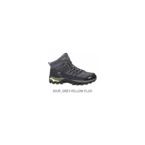 Rigel Mid M WP Adult Boot - Grey-Yellow Fluo