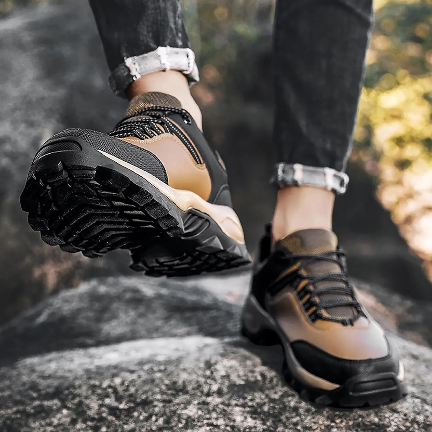 Running Shoes for Men Slip on Hiking Shoes Comfortable Cushioning Sneakers with Arch Support Tennis Shoes Casual Walking Shoes Fall Winter House Work Athletic Workout