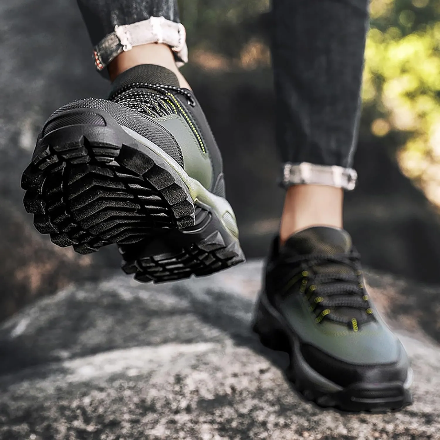 Running Shoes for Men Slip on Hiking Shoes Comfortable Cushioning Sneakers with Arch Support Tennis Shoes Casual Walking Shoes Fall Winter House Work Athletic Workout