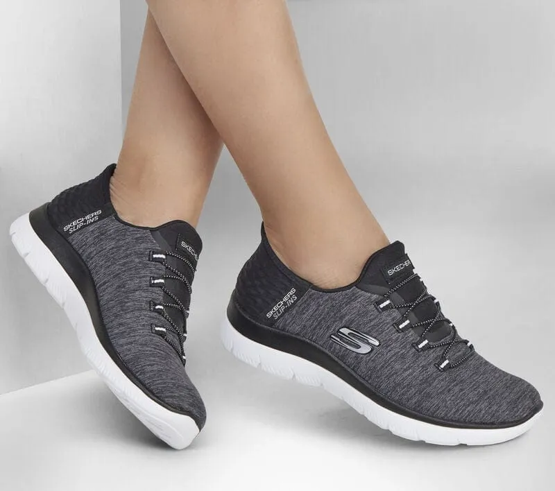 Skechers Women's Summit Dazzling Haze Sneakers- Black/ White
