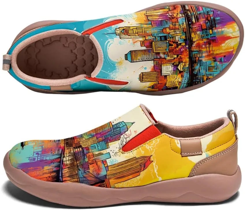 Slip On Loafers for Men Lightweight Cozy Casual Shoes Art Painted Walking Travel Sneakers