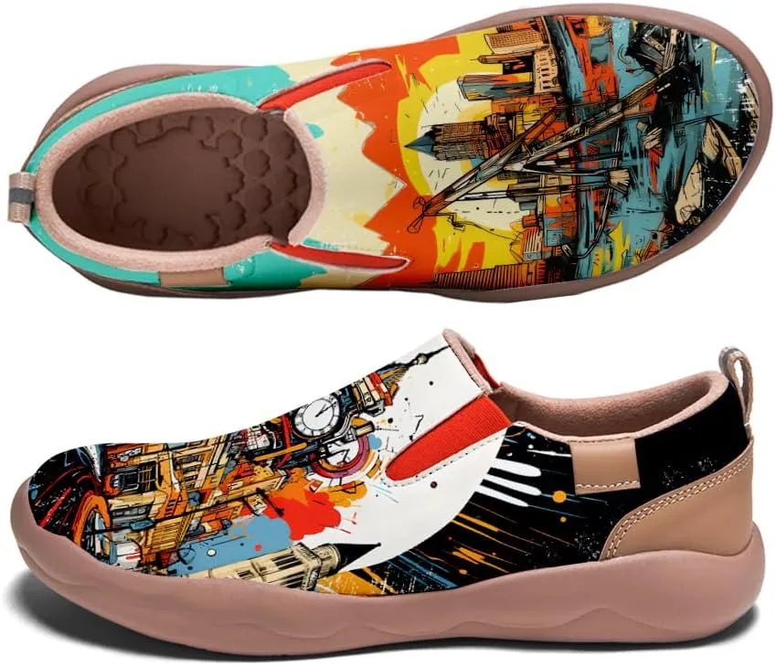 Slip On Loafers for Men Lightweight Cozy Casual Shoes Art Painted Walking Travel Sneakers