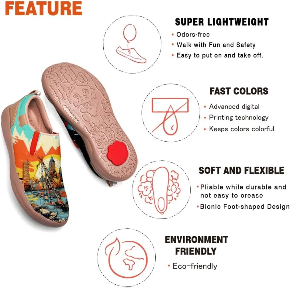 Slip On Loafers for Men Lightweight Cozy Casual Shoes Art Painted Walking Travel Sneakers