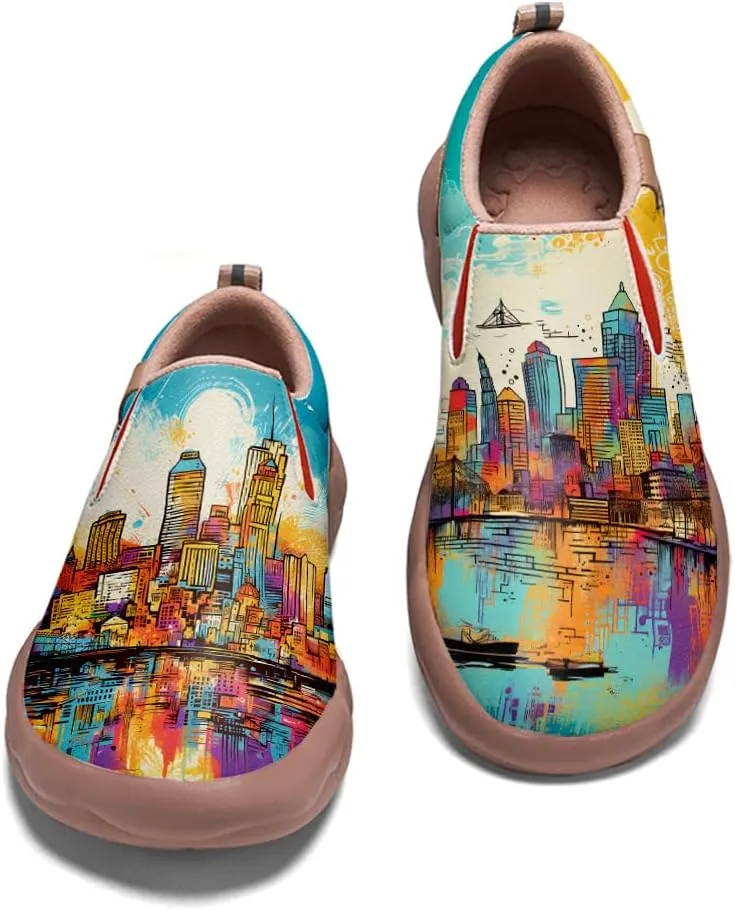 Slip On Loafers for Men Lightweight Cozy Casual Shoes Art Painted Walking Travel Sneakers
