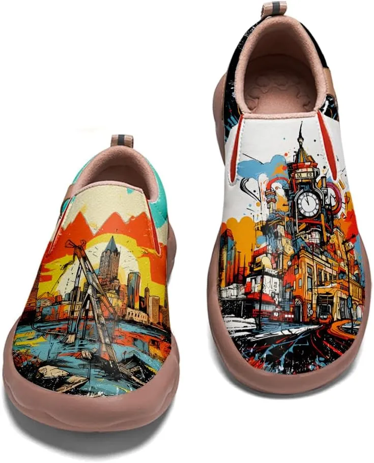Slip On Loafers for Men Lightweight Cozy Casual Shoes Art Painted Walking Travel Sneakers