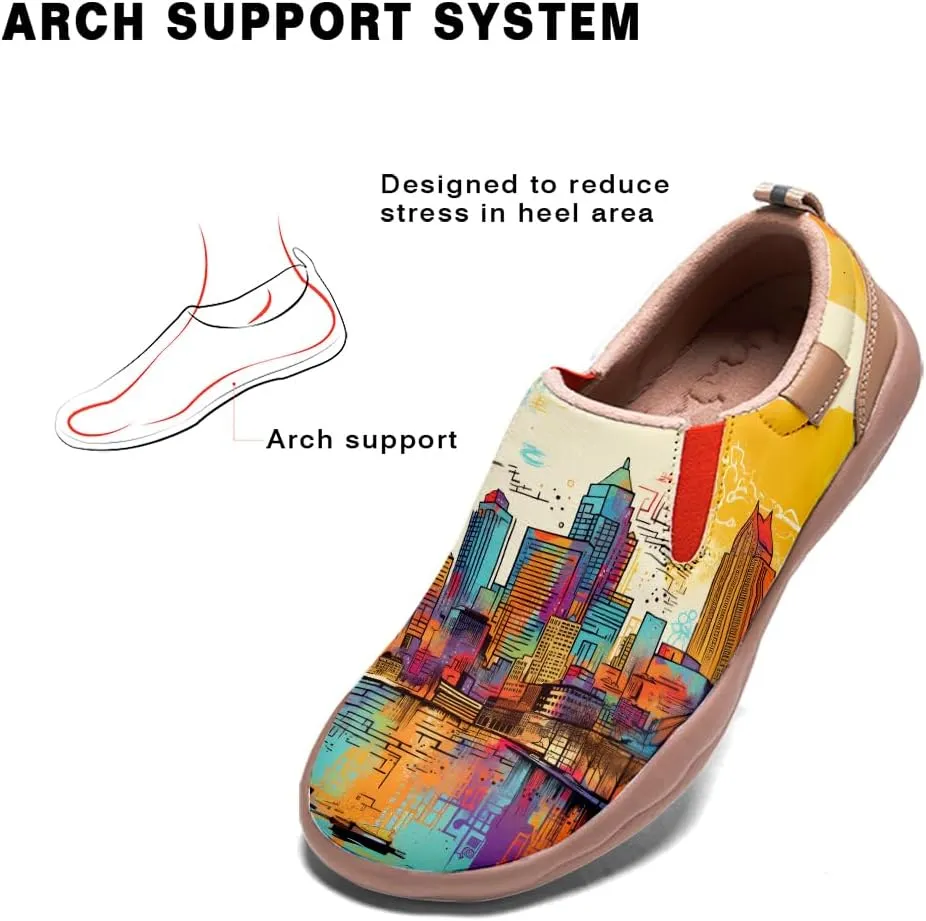 Slip On Loafers for Men Lightweight Cozy Casual Shoes Art Painted Walking Travel Sneakers