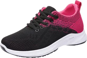 Women's Air Cushion Running Shoes Lightweight Tennis Walking Shoes Mesh Breathable Gym Work Fashion Sneakers Wide Width Toe Box Shoe Arch Support Walking Shoe Plantar Fasciitis Tennis Sneakers