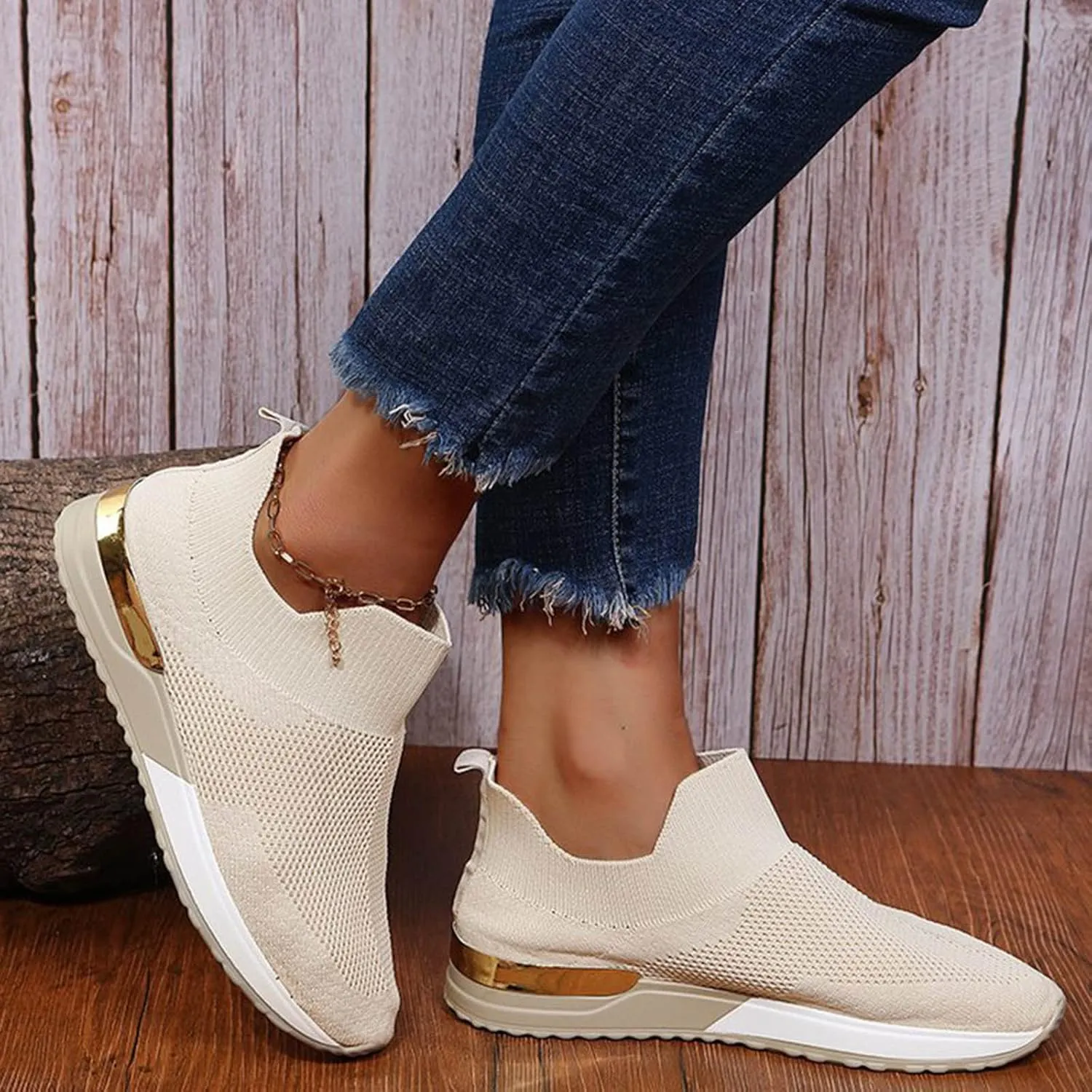 Womens Slip On Walking Shoes Non Slip Running Shoes Walking Shoes Women Food Service Women Casual Shoes Men's Fashion Sneakers Waterproof Tennis Shoe Trainers Shoe