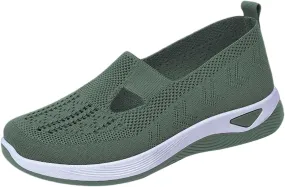 Women's Woven Orthopedic Breathable Soft Shoes Non Slip Work Shoes Women Walking Casual Work Shoes Walking Sneakers Platform Tennis Shoe Cross Trainer Shoe