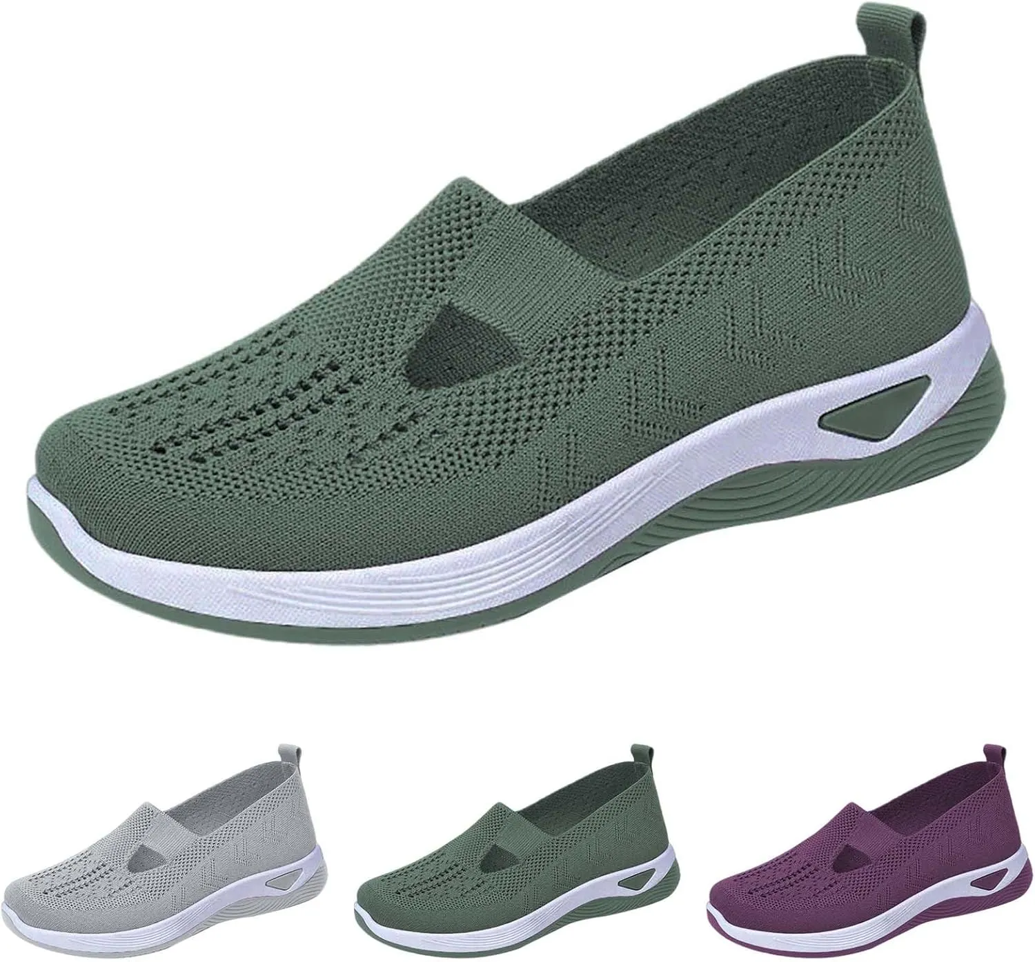 Women's Woven Orthopedic Breathable Soft Shoes Non Slip Work Shoes Women Walking Casual Work Shoes Walking Sneakers Platform Tennis Shoe Cross Trainer Shoe